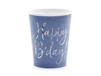 Opakowanie Kubeczki Happy B'day granatowy 220ml 6szt