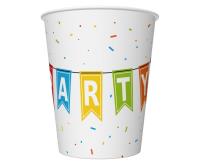 Opakowanie Kubeczki papierowe Kolorowe Party 250ml 6szt