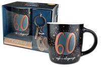 Opakowanie Kubek Denim z metalowym brelokiem - 60 urodziny