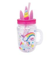 Opakowanie Kubek ze słomką Jednorożec 570ml
