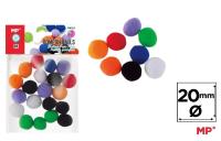 Opakowanie Kulki z gąbki kolorowe 20mm
