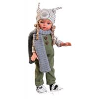 Lalka Emily w ogrodniczkach 33cm. Wydawca: Antonio Juan. SmakLiter.pl Opakowanie Lalka Emily w ogrodniczkach 33cm