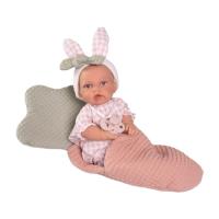 Lalka hiszpańska Petit ze śpiworkiem 27cm. Wydawca: Antonio Juan. SmakLiter.pl Opakowanie Lalka hiszpańska Petit ze śpiworkiem 27cm