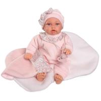 Lalka hiszpańska Petit ze śpiworkiem 27cm. Wydawca: Antonio Juan. SmakLiter.pl Opakowanie Lalka hiszpańska Petit ze śpiworkiem 27cm