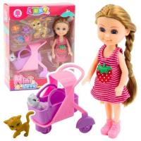 Lalka mini z akcesoriami różowa. Wydawca: Leantoys. SmakLiter.pl Opakowanie Lalka mini z akcesoriami różowa