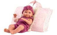 Opakowanie Lalka winylowa bobas Nica w różowym śpiworku 40cm