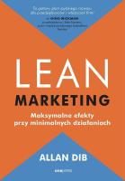 Okładka książki Lean marketing. Maksymalne efekty..
