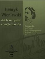 Okładka książki Legenda na skrzypce i fortepian op. 17