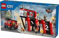 Lego City Remiza strażacka z wozem strażackim 60414. Wydawca: LEGO. SmakLiter.pl Opakowanie Lego City Remiza strażacka z wozem strażackim 60414