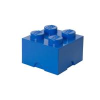 Lego pojemnik klocek czwórka niebieski. Wydawca: NHG. SmakLiter.pl Opakowanie Lego pojemnik klocek czwórka niebieski