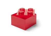 Opakowanie Lego pojemnik klocek czwórka transparentny czerw.