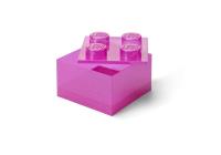 Opakowanie Lego pojemnik klocek czwórka transparentny różowy