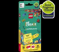 Lego Recreate. Karty wyzwań. SUPERszkoła. Autor:   Praca zbiorowa. SmakLiter.pl Okładka książki Lego Recreate. Karty wyzwań. SUPERszkoła