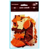 Opakowanie Listki brokatowe tonacja brązowa 60szt