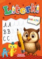 Literki z naklejkami. Autor: Wiktoria Kohnke. SmakLiter.pl Okładka książki Literki z naklejkami