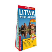 Okładka książki Litwa Wilno Kowno laminowana mapa samochodowa 1:700 000/1:10 000/1:15 000