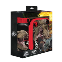 Lunchbox butelka 500ml + pudełko 800ml Jurassic. Wydawca: Diakakis. SmakLiter.pl Opakowanie Lunchbox butelka 500ml + pudełko 800ml Jurassic
