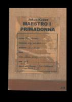 Okładka książki Maestro i primadonna