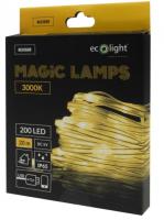 Magiczne lampki 200 led 3000K 20m DC5V. Wydawca: Eco Light. SmakLiter.pl Opakowanie Magiczne lampki 200 led 3000K 20m DC5V