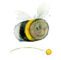 Magnes FM251 Pszczoła i stokrotka. Wydawca: Alex Clark. SmakLiter.pl Opakowanie Magnes FM251 Pszczoła i stokrotka