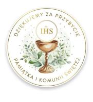 Opakowanie Magnes z podziękowaniem dla gości - Komunia 1
