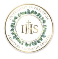 Opakowanie Magnes z podziękowaniem dla gości - Komunia 2