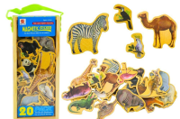 Magnesy drewniane zwierzęta 20szt. Wydawca: Leantoys. SmakLiter.pl Opakowanie Magnesy drewniane zwierzęta 20szt