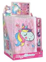 Opakowanie Make up pamiętnik okładka futerkowa Jednorożec