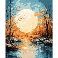 Malowanie po numerach 40x50cm Księżyc. Wydawca: Koh-I-Noor. SmakLiter.pl Opakowanie Malowanie po numerach 40x50cm Księżyc