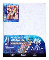 Malowanie po numerach Astra Artea Portret w kwiatach. Wydawca: ASTRA art-pap. SmakLiter.pl Opakowanie Malowanie po numerach Astra Artea Portret w kwiatach