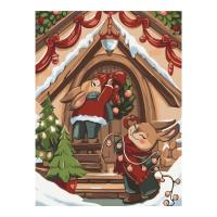 Opakowanie Malowanie po numerach BRUSHME 30x40cm Świąteczne króliczki