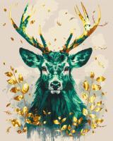 Opakowanie Malowanie po numerach BRUSHME 40x50 cm Gold Szmaragdowa Korona Lasu