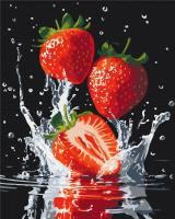 Opakowanie Malowanie po numerach BRUSHME 40x50 cm Soczyste Truskawki