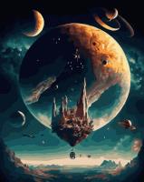 Opakowanie Malowanie po numerach czarne płótno - Kosmiczny...