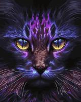 Opakowanie Malowanie po numerach czarne płótno - Magiczny Kot