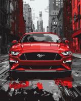 Malowanie po numerach - Czerwony mustang 40x50cm. Wydawca: Ideyka. SmakLiter.pl Opakowanie Malowanie po numerach - Czerwony mustang 40x50cm