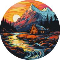 Opakowanie Malowanie po numerach - Dom nad strumykiem 33cm