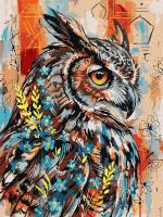 Opakowanie Malowanie po numerach - Ekspresyjna sowa 30x40cm