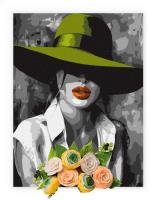 Malowanie po numerach IDEYKA 30x40cm z glinką Kobieta w kapeluszu. Wydawca: Ideyka. SmakLiter.pl Opakowanie Malowanie po numerach IDEYKA 30x40cm z glinką Kobieta w kapeluszu