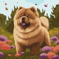 Opakowanie Malowanie po numerach IDEYKA 40x40cm Uroczy Chow Chow