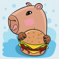 Malowanie po numerach - Kapibara i burger Kids. Wydawca: Ideyka. SmakLiter.pl Opakowanie Malowanie po numerach - Kapibara i burger Kids