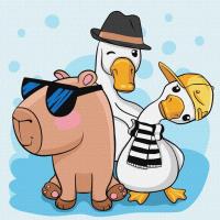 Malowanie po numerach - Kapibara i przyjaciele. Wydawca: Ideyka. SmakLiter.pl Opakowanie Malowanie po numerach - Kapibara i przyjaciele