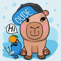 Malowanie po numerach - Kapibara w czapce Kids. Wydawca: Ideyka. SmakLiter.pl Opakowanie Malowanie po numerach - Kapibara w czapce Kids