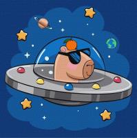 Opakowanie Malowanie po numerach - Kapibara w statku 30x30cm