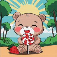 Opakowanie Malowanie po numerach - Lato. Miś i lizak Kids