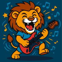 Opakowanie Malowanie po numerach - Lew z gitarą Kids 25x25cm