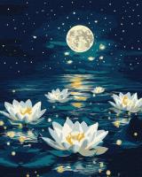 Malowanie po numerach - Lotos pod poświatą 40x50cm. Wydawca: Ideyka. SmakLiter.pl Opakowanie Malowanie po numerach - Lotos pod poświatą 40x50cm