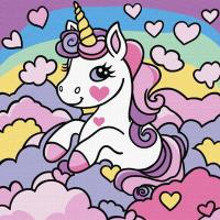 Opakowanie Malowanie po numerach - Marzycielski jednorożec