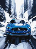 Opakowanie Malowanie po numerach - Niebieski mustang 30x40cm