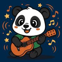 Opakowanie Malowanie po numerach - Panda z gitarą Kids